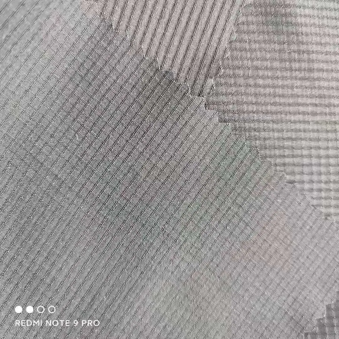 Whole Sale 88% Recycled Polyester 12%Spandex Ribstops Fabric 4 Way Spandex Recycle Eco-Friendly Fabric