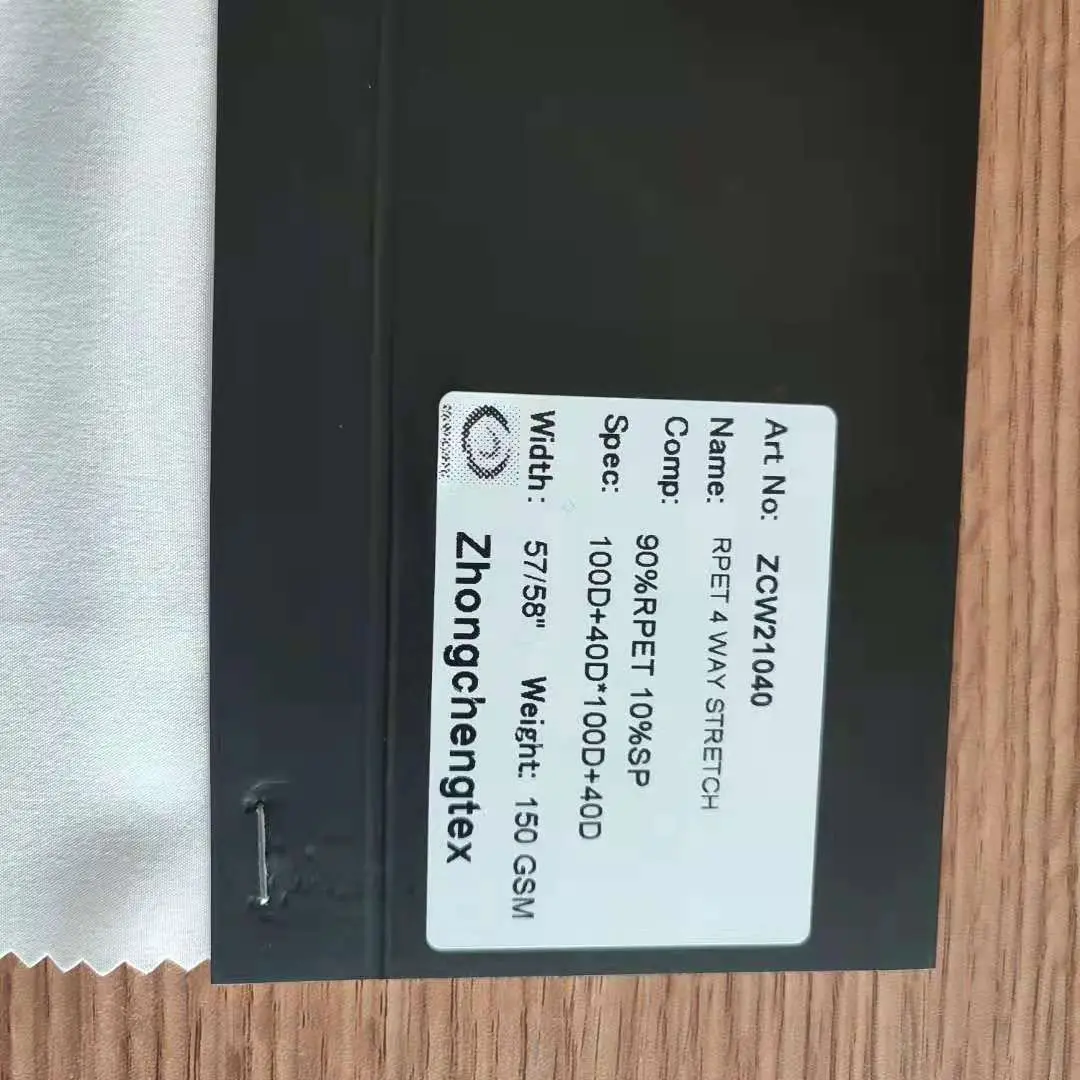 Good Selling 90% Recycled 10% Spandex Micro Fabric Recycled Plain Woven 4 Way Stertch Fabric