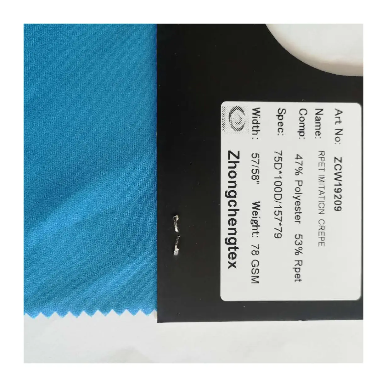 Good Selling 53% Recycled Polyester 47% Polyester Sustainable Fabric Eco-Friendly Polyester Crepe Fabric