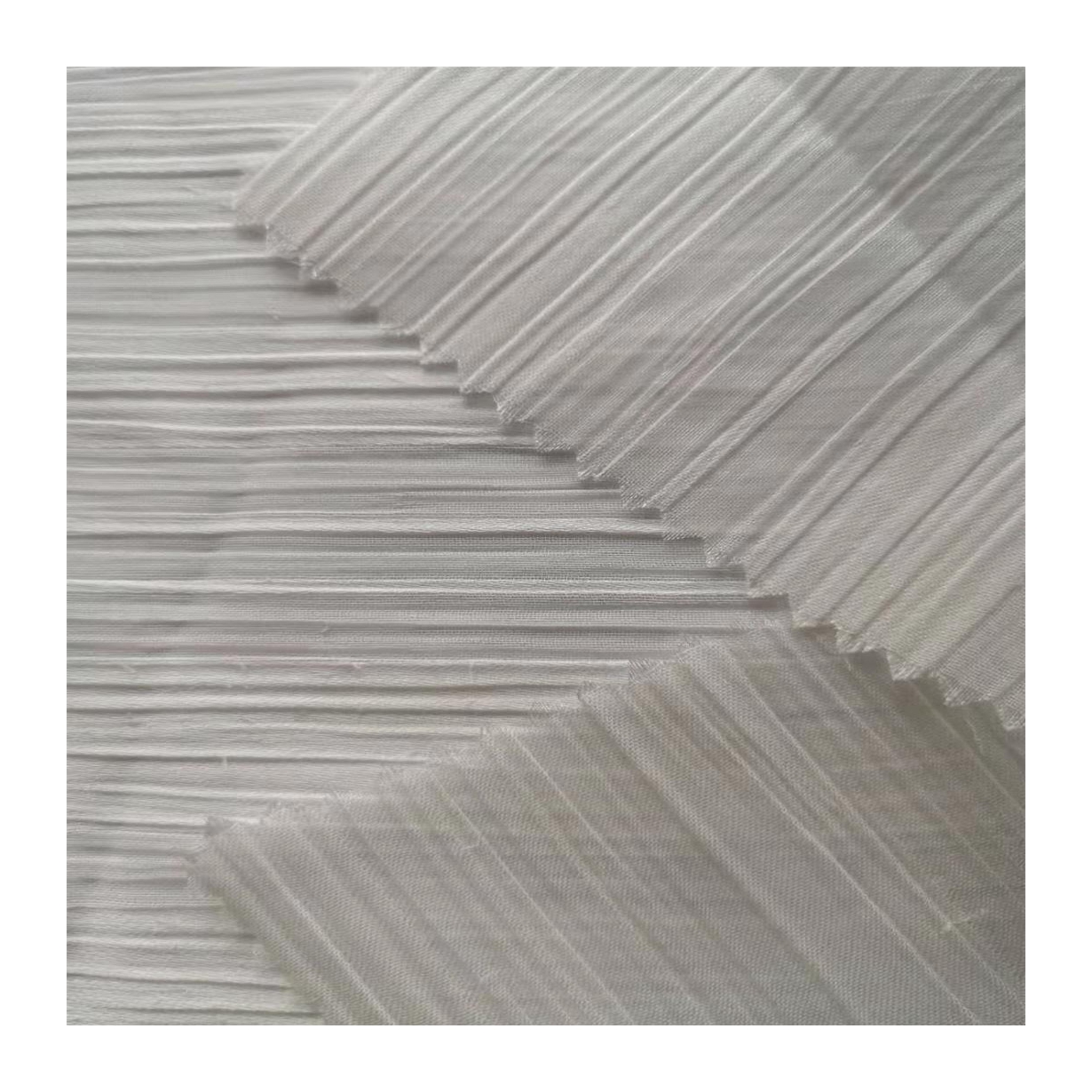 Good Selling 100% Recycled Polyester Fabric Sustainable Fabric Eco-Friendly Crinkle Stripe Fabric