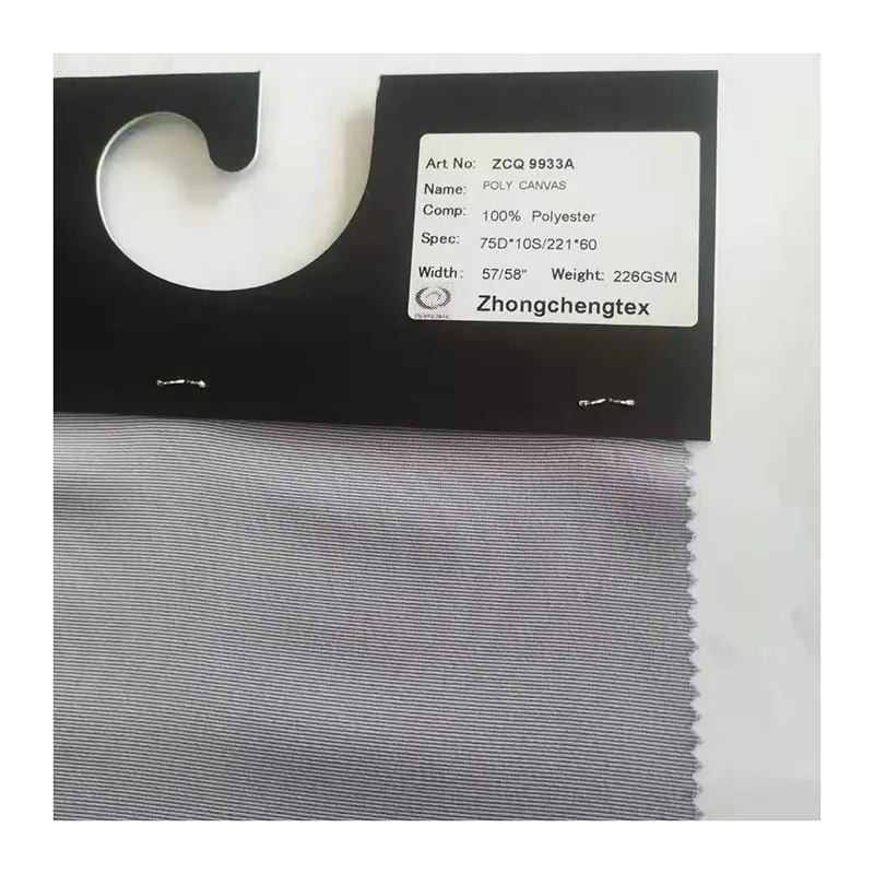 Custom 100% polyester imitation canvas cotton fabric anti-wrincle quick drying durable fabric