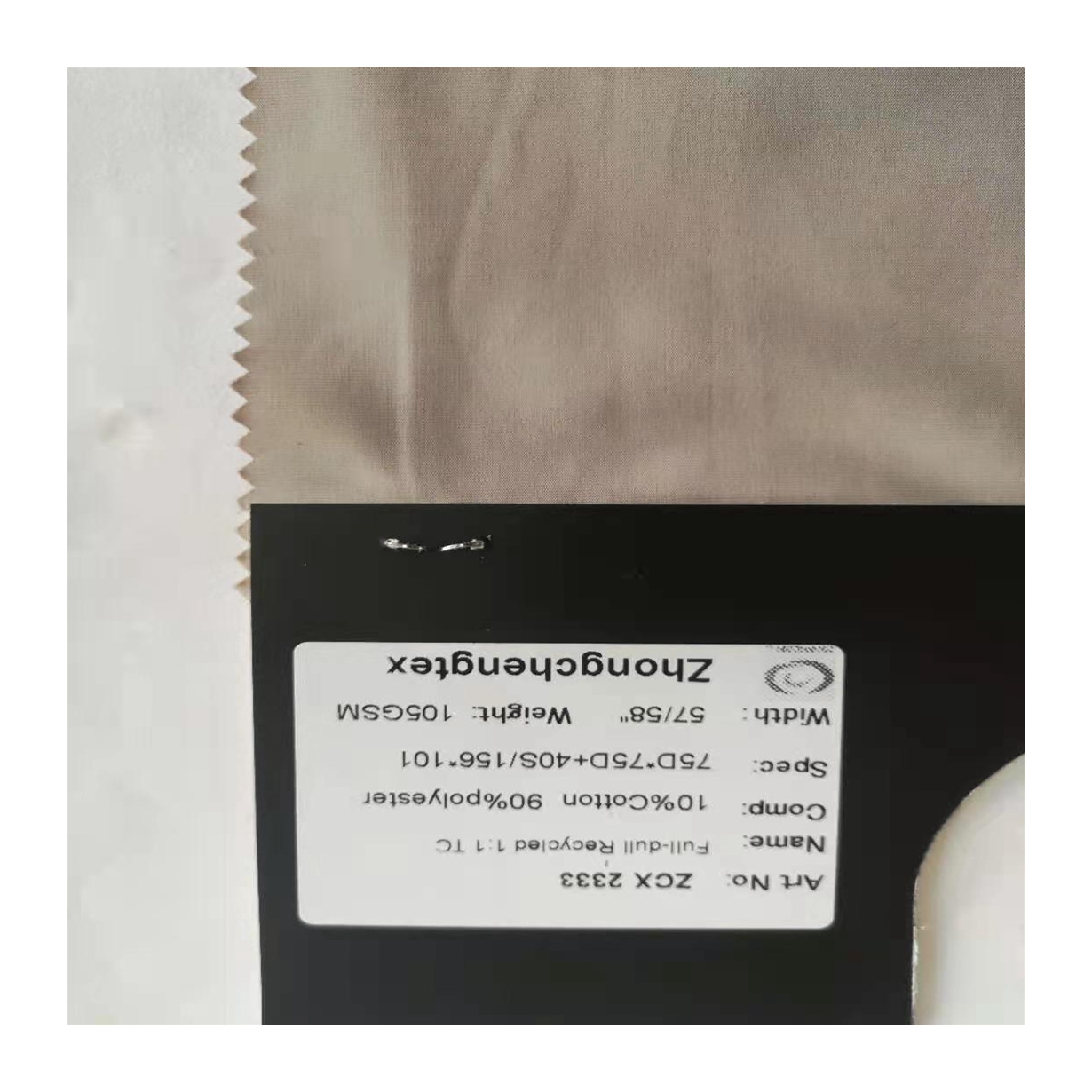 Good Selling 10% Cotton 90% Recycled Polyester Fabric Sustainable Eco-Friendly Plain TC Fabric