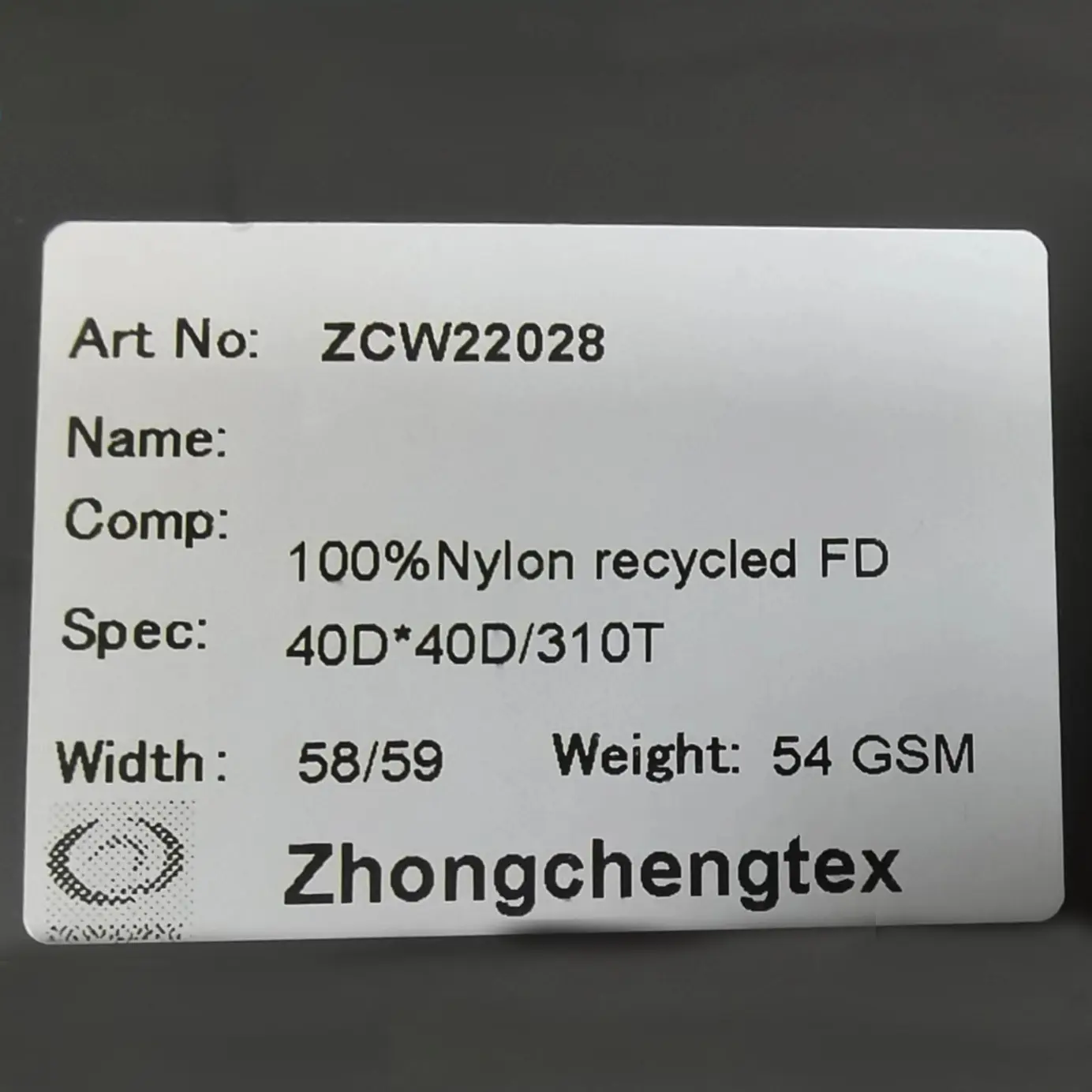 Wholesale 100% Recycled Nylon Taffeta Fabric Full Dull Ourwear Sustainable Fabric