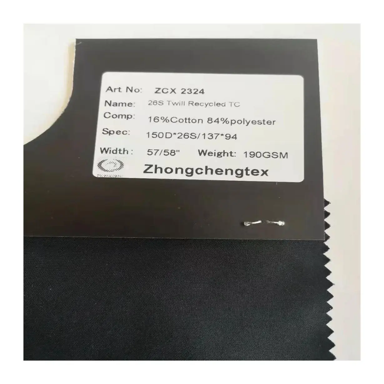 Good Selling 84% Recycled Polyester 16% Cotton Fabric Sustainable Eco-Friendly Crinkle Plain Fabric