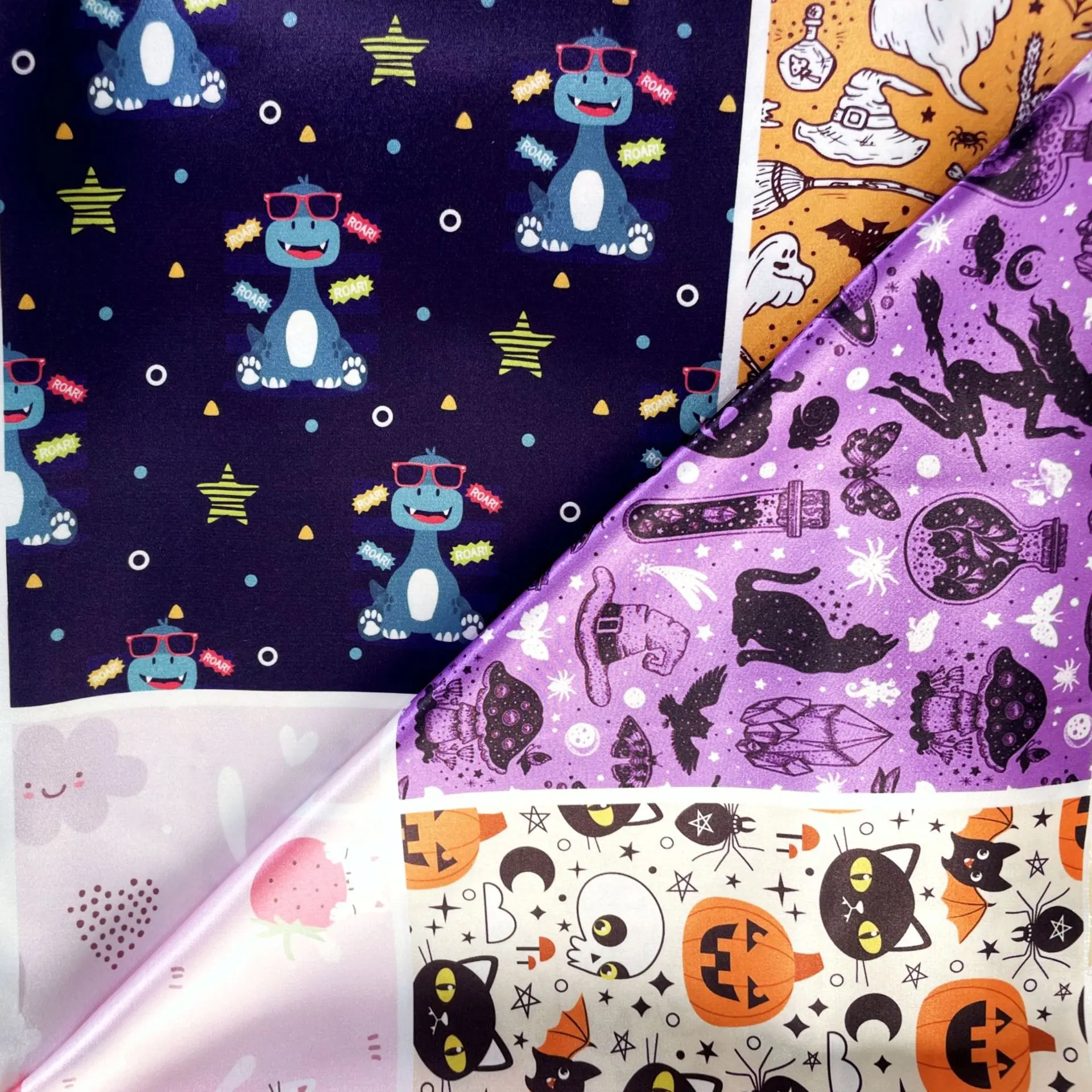 Wholesale Recycled 100 Polyester Fashion Sustainable Printing Satin Fabric For Women