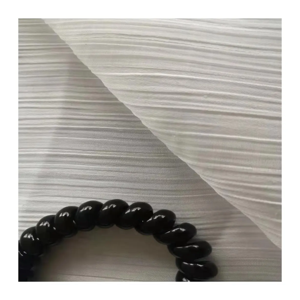 Good Selling 100% Recycled Polyester Fabric Sustainable Fabric Eco-Friendly Crinkle Stripe Fabric