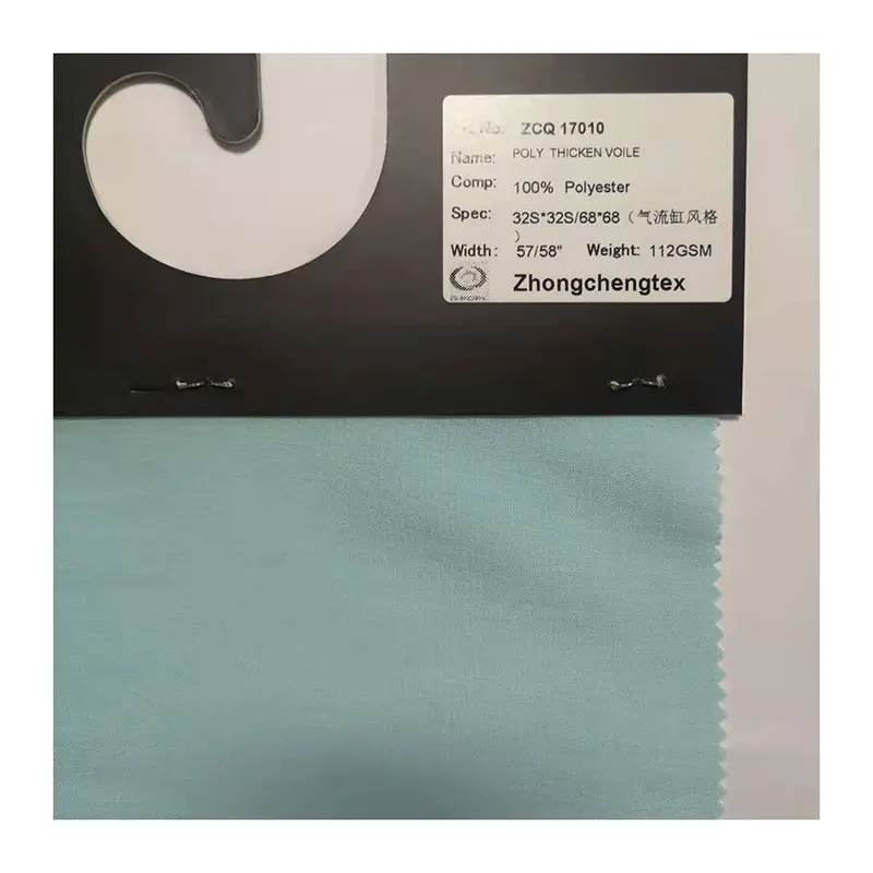Wholeasale 100% polyester polyester yarn fabric imitation cotton fabric anti-wrincle soft feeling thicken volie fabric