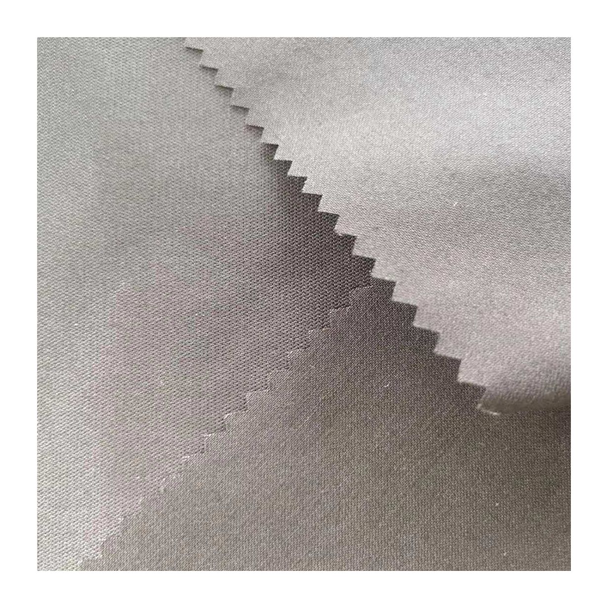 Good Selling 84% Recycled Polyester 16% Cotton Fabric Sustainable Eco-Friendly Crinkle Plain Fabric